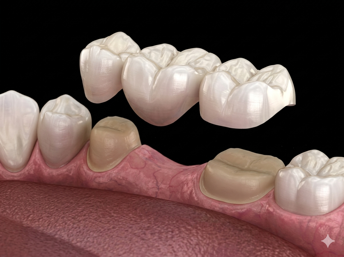 Servicios Colocación de puente dental para reemplazar dientes perdidos en clínica odontológica
