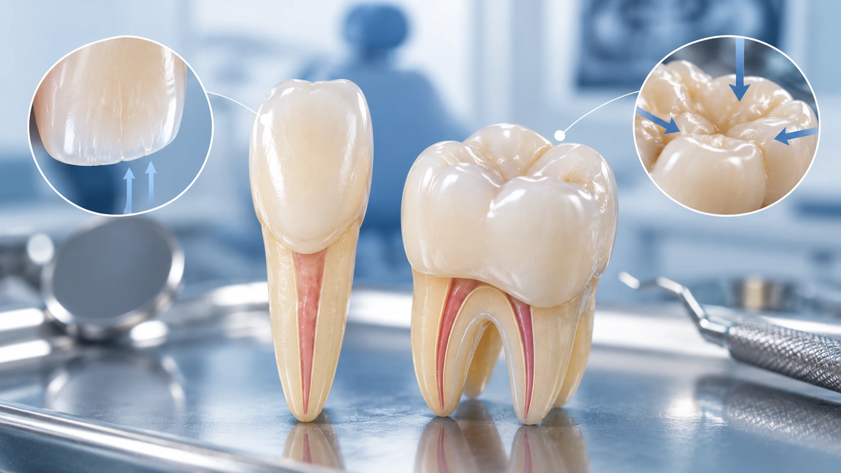 Diferencias entre diente anterior y molar después de una endodoncia