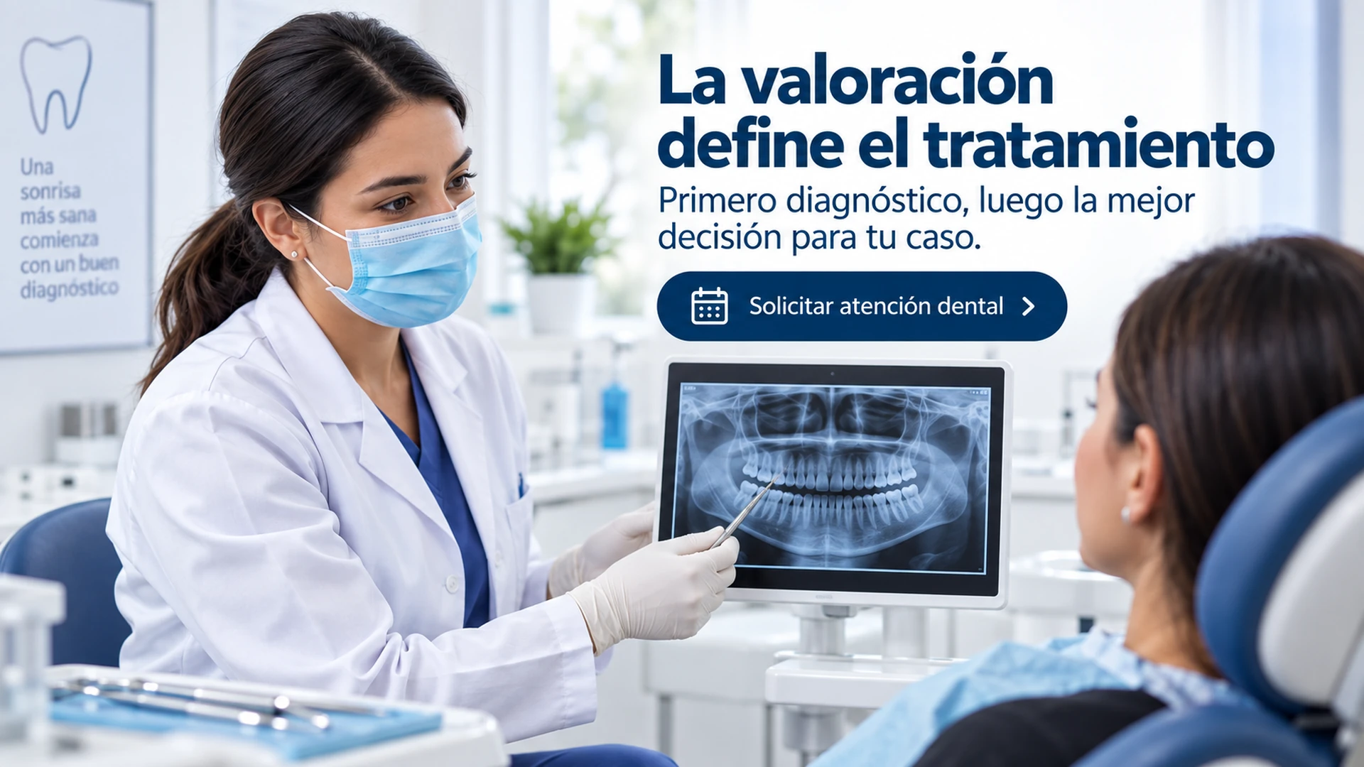 Valoración odontológica para identificar la causa del dolor y definir el tratamiento