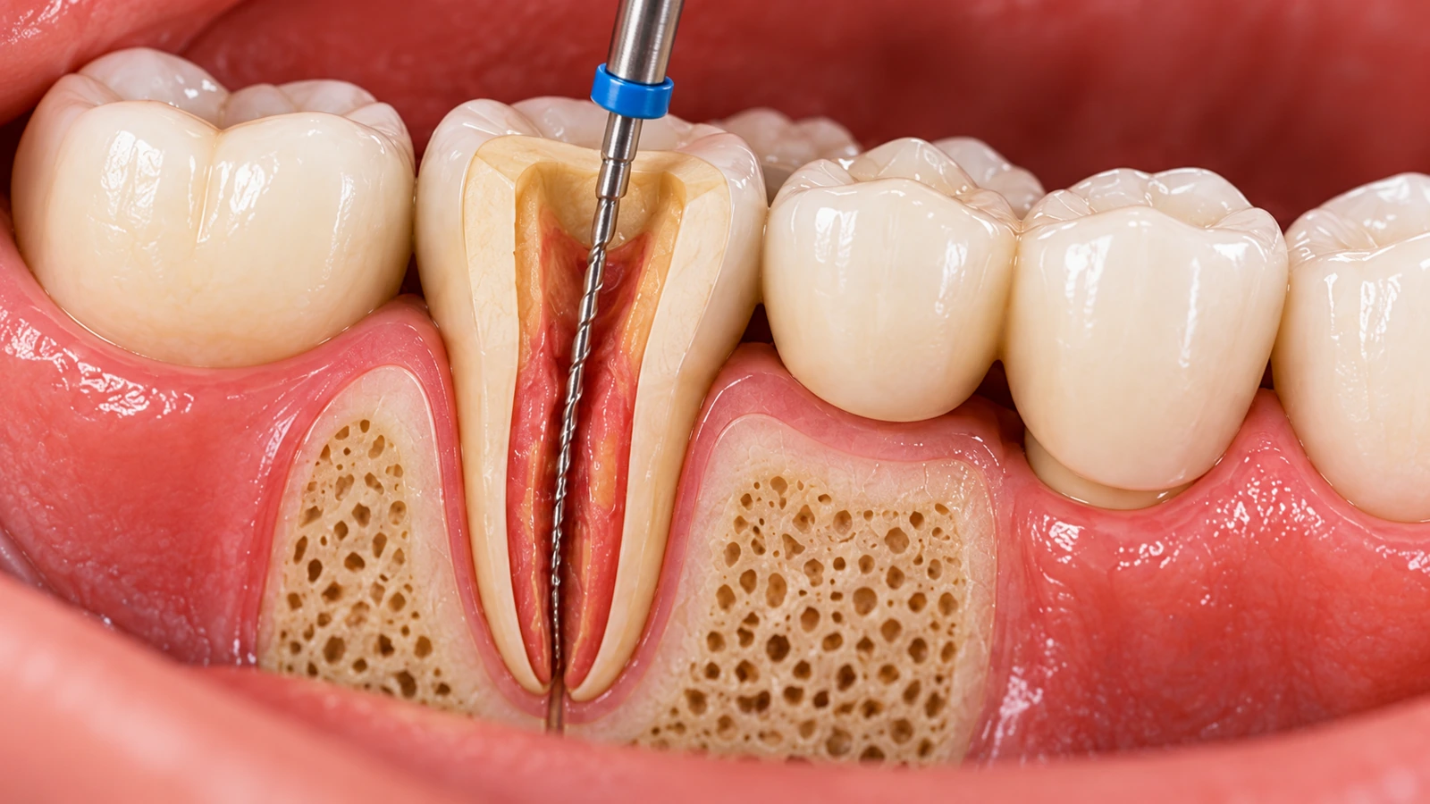 Tratamiento endodóntico en un premolar que podría servir como pilar