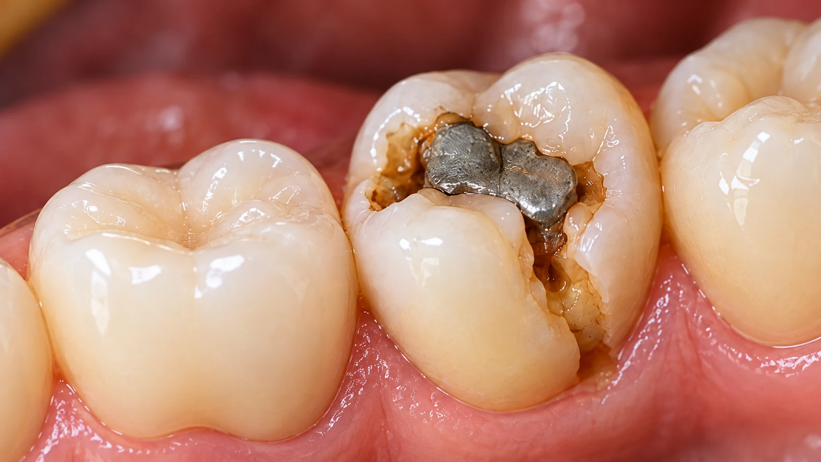 Molar con una restauración extensa y pérdida importante de estructura dental